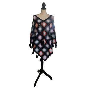 Multicolor Crochet Women's Cover Up